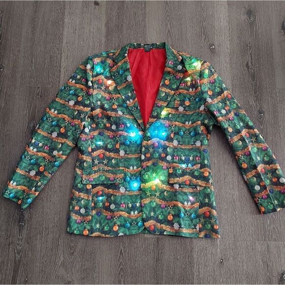 Life Of The Party Christmas Light-Up Blazer Jacket Large - Picture 1 of 9